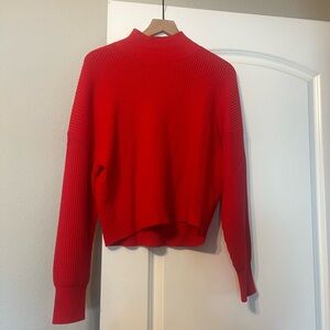 J. Crew ribbed turtleneck sweater in stretch yarn.